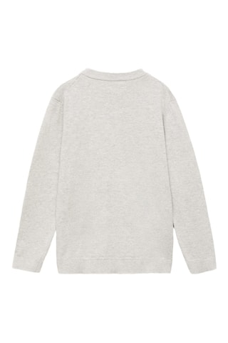 Pull-over jaspé coton - Gris chiné