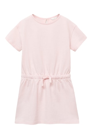 Robe coton cordon de serrage - Rose
