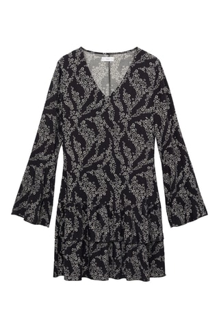 Robe à fleurs - Noir