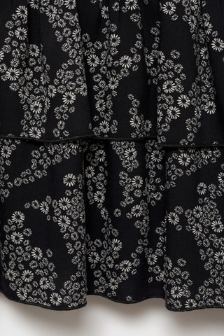 Robe à fleurs - Noir