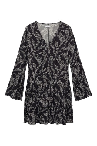 Robe à fleurs - Noir