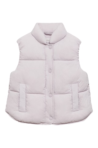 Gilet matelassé boutons - Violet clair