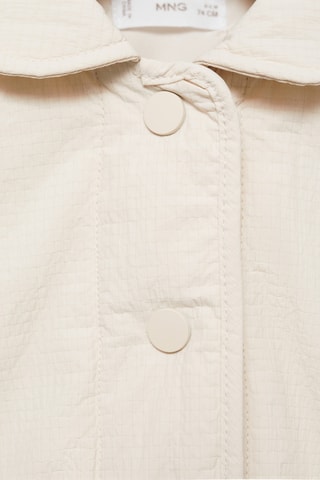 Manteau matelassé col Claudine - Blanc cassé