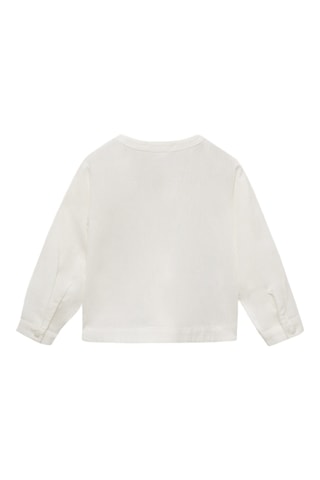 Chemise coton et lin - Blanc cassé