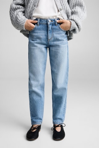 Jeans Mom-fit avec détails brillants - Bleu