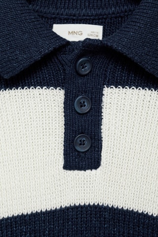 Pull-over style polo rayures - Indigo