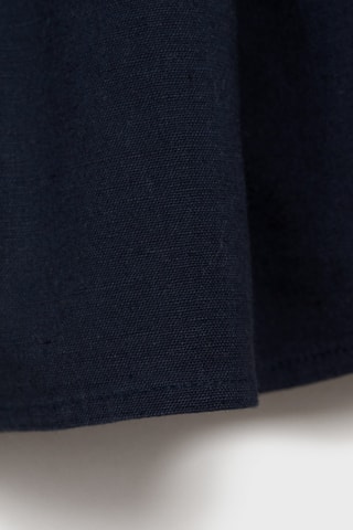 Jupe coton et lin - Bleu marine