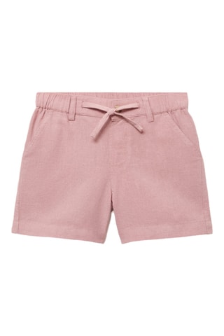 Bermuda coton lin - Rose pastel