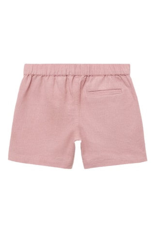 Bermuda coton lin - Rose pastel