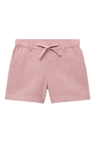Bermuda coton lin - Rose pastel