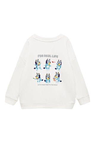 Sweat-shirt imprimé Bluey - Blanc cassé