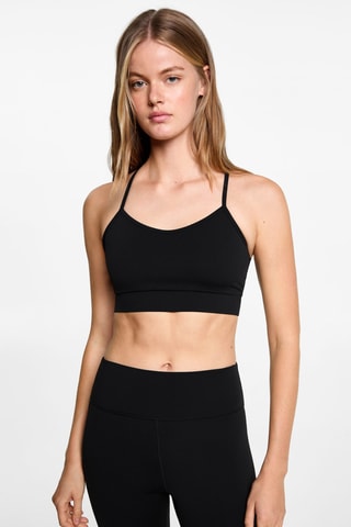 Top ouverture au dos - Noir