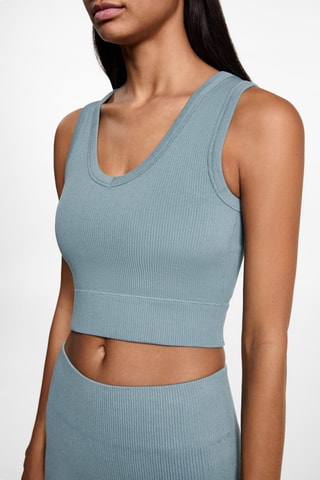 Crop top de sport - Vert menthe