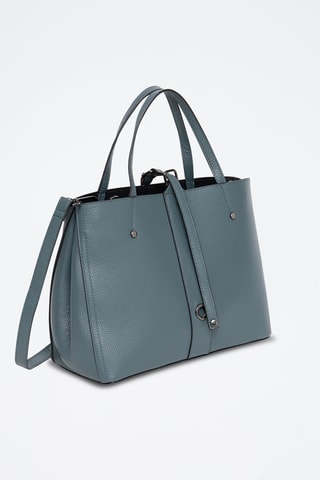 Borsa a mano in crosta di pelle Mizan - Petrolio