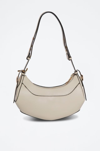 Mala de ombro Rodhes - Branco e castanho-claro