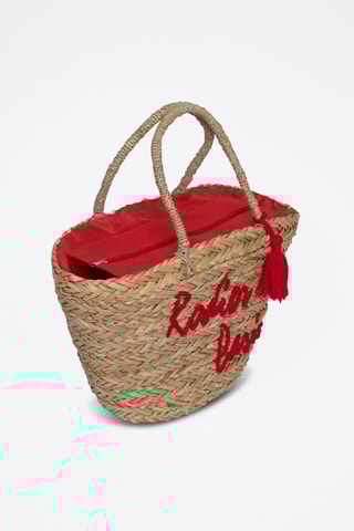 Shopping bag Playa - Beige e rosso