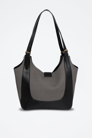 Mala de ombro Provence - Cinzento e preto