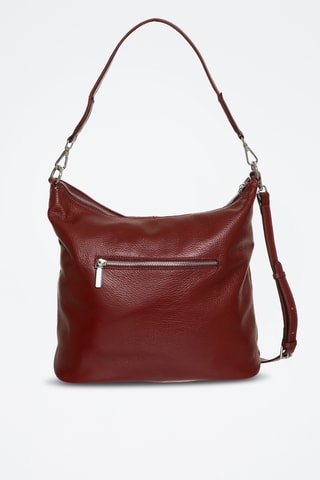 Borsa a spalla in crosta di pelle Lisbonne - Bordeaux