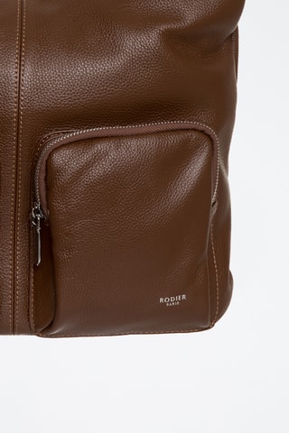 Mala de ombro em couro Lisbonne - Castanho