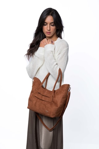 Mala shopper Seventys - Castanho