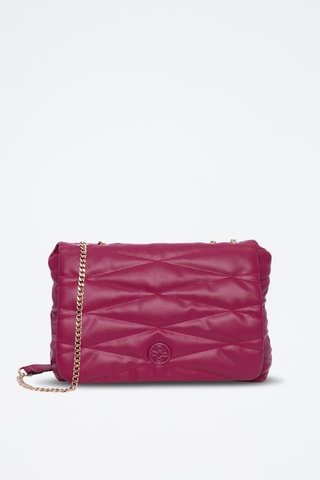 Mala de ombro Teepy - Preto - Vermelho-escuro