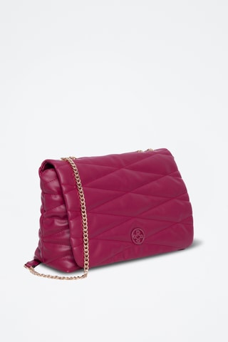 Mala de ombro Teepy - Preto - Vermelho-escuro