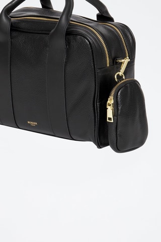 Borsa a mano in pelle Tofu - Nero