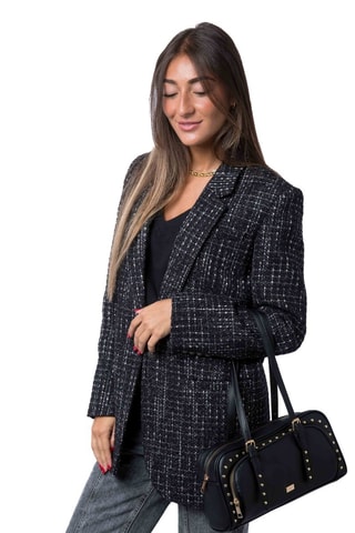 Mala de ombro Bowling - Preto - Dourado e preto