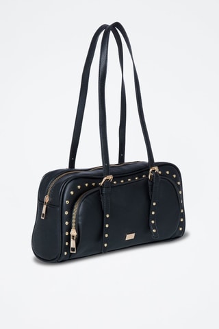 Mala de ombro Bowling - Preto - Dourado e preto