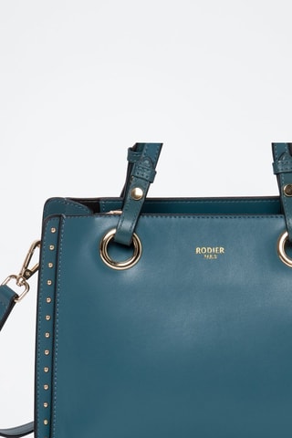 Borsa a mano in pelle Pearl - Blu