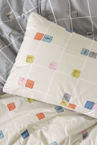 Juego de nórdico reversible de algodón - 57 hilos/cm² Evo - Gris