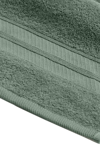 4 toallas de tocador - Verde y beige - 50 x 90 cm