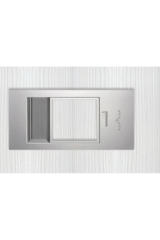 Bloc-porte d'intérieur Miro avec poignée Exclusive grise aspect chêne blanc 73 cm