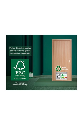 Bloc-porte d'intérieur Classic avec vitrage aspect chêne naturel 73 cm