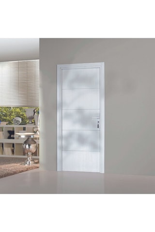 Bloc-porte d'intérieur Seymour aspect chêne blanc 83 cm
