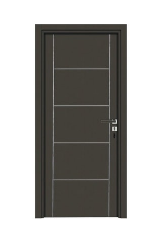 Bloc-porte d'intérieur Casoar aspect Cuir Basalte 83 cm