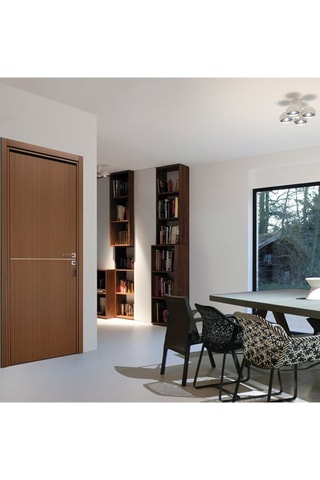 Bloc-porte d'intérieur Riva aspect Wenge 93 cm