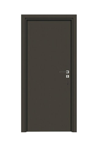 Bloc-porte d'intérieur Miro aspect cuir Basalte 63 cm