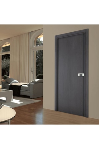 Bloc-porte d'intérieur Miro avec poignée Exclusive grise aspect chêne cendré 83 cm