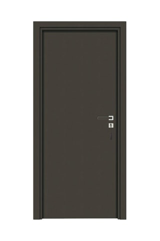 Bloc-porte d'intérieur Miro aspect cuir Basalte 73 cm