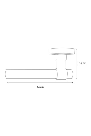 Poignée à clé Asteria - Finition aspect noir mat