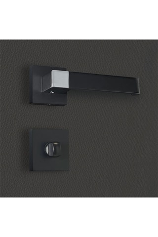 Poignée à condamnation Valentina - Finition aspect noir et chrome brillant