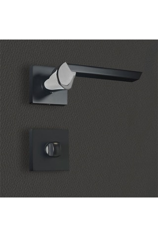 Poignée à condamnation Melissa - Finition aspect noir et chrome brillant