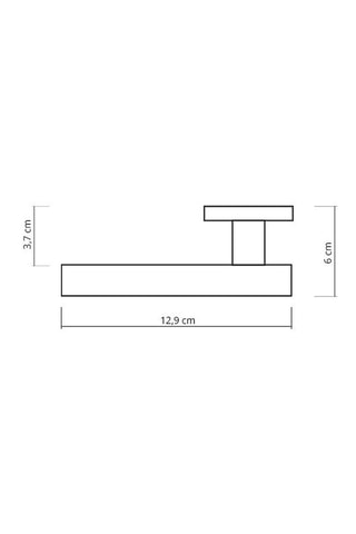 Poignée à clé Dalia - Finition aspect chrome mat