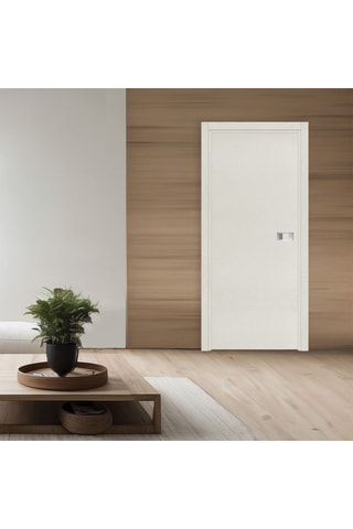 Bloc-porte d'intérieur Miro avec poignée Exclusive grise aspect textile perle 83 cm