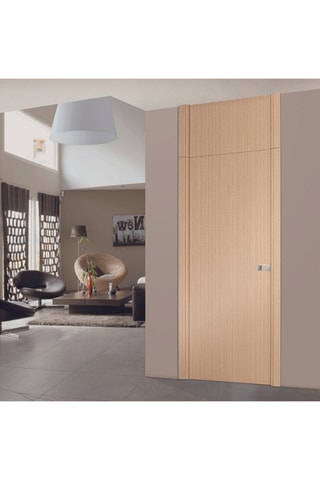 Bloc-porte d'intérieur Miro avec poignée Exclusive grise aspect chêne clair 63 cm