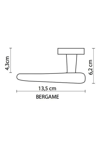 Poignée à cylindre Bergame - Finition satin/nickel