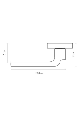 Poignée à clé Roma - Finition aspect chrome brillant