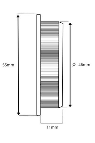 Poignée cuvette encastrée carrée noire pour porte coulissante