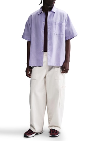 Chemise en lin - Violet - Nike